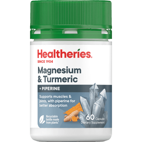 Healtheries Magnesium & Turmeric + Piperine Capsules