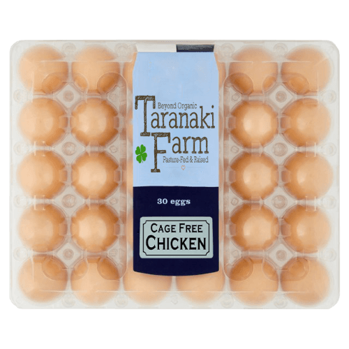 Taranaki Laid Cage Free Eggs Tray 30 pack