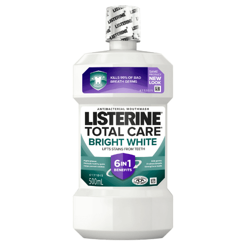 Listerine Total Care Bright White Antibacterial Mouthwash