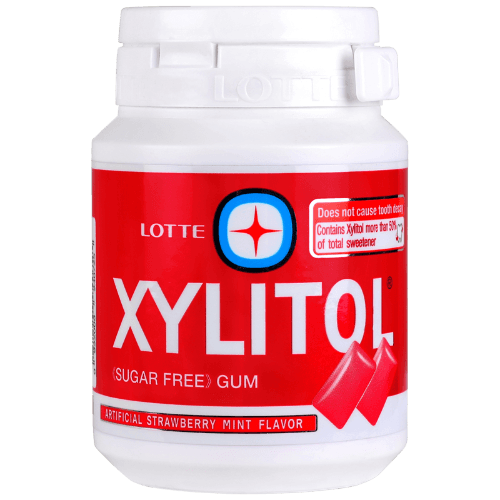 Thai Lotte Xylitol Strawberry Mint Flavour Sugar Free Gum
