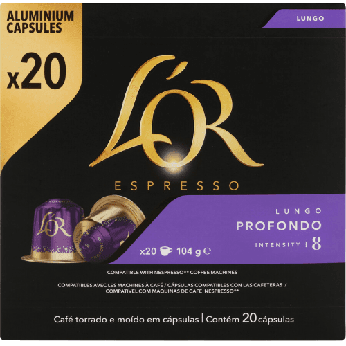 L'OR Lungo Profondo Intensity 8 Coffee Capsules