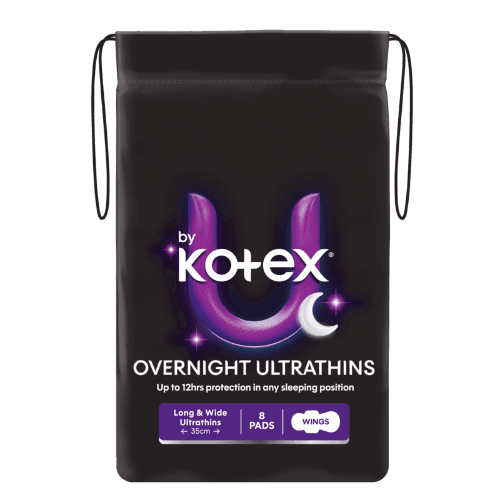 U By Kotex Overnight Ultrathins Long Pads With Wings
