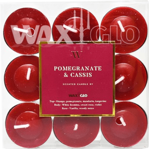 Waxglo Pomegranate Cassis Scented Tealight Candles