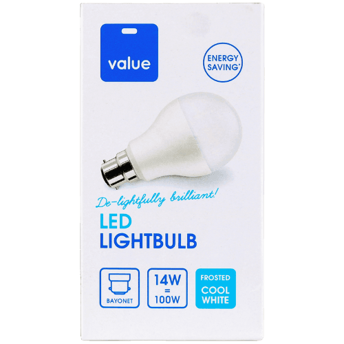Value Led 14W Frosted Cool White Bayonet Bulb