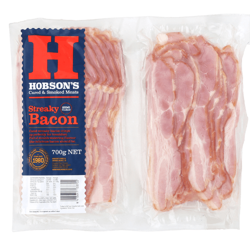 Hobson's Streaky Bacon Twin Pack 700 g