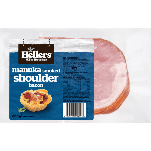 Hellers Manuka Smoked Shoulder Bacon