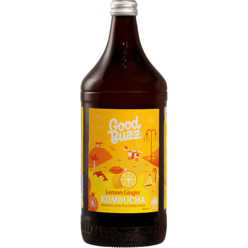 Good Buzz Lemon Ginger Kombucha 888 mL