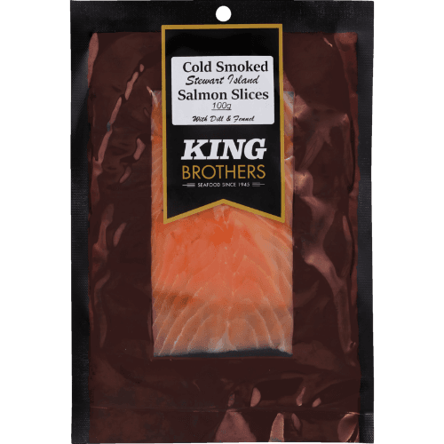 King Brothers Dill & Fennel Cold Smoked Salmon Slices 100 g