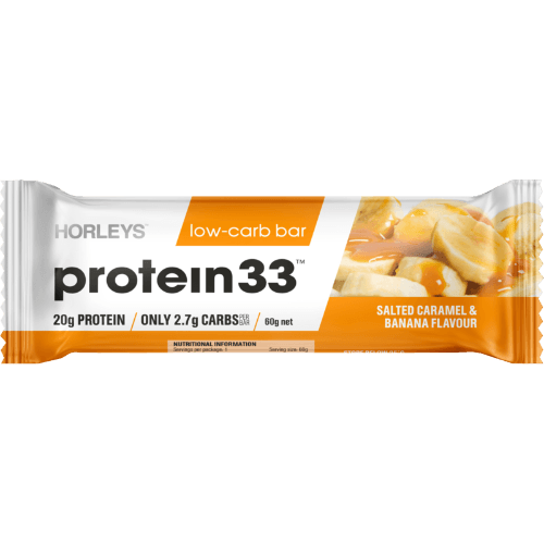 Horleys Protein 33 Low Carb Salted Caramel & Banana Bar 60 g