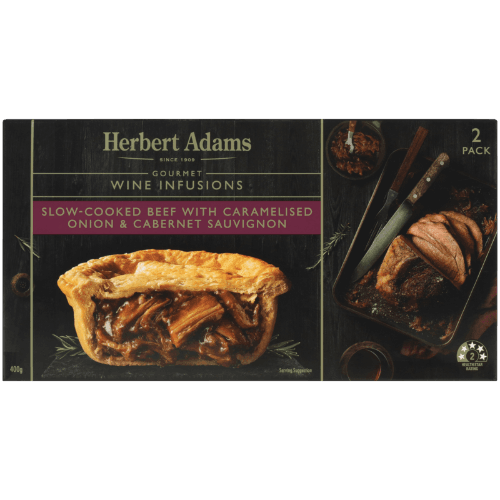 Herbert Adams Slow-Cooked Beef With Caramelised Onion & Cabernet Sauvignon Pies