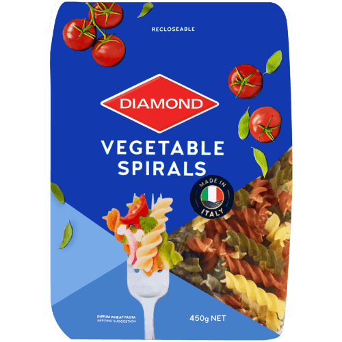 Diamond Vegetable Spirals Pasta