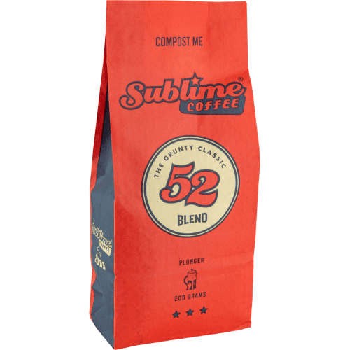 Sublime Coffee 52 Blend Plunger Coffee 200 g