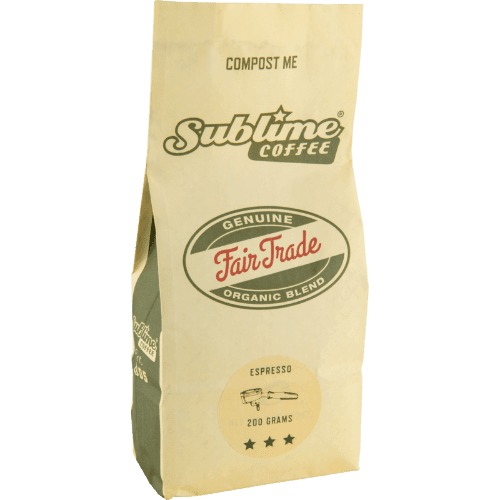 Sublime Coffee Fair Trade Organic Blend Espresso Coffee 200 g