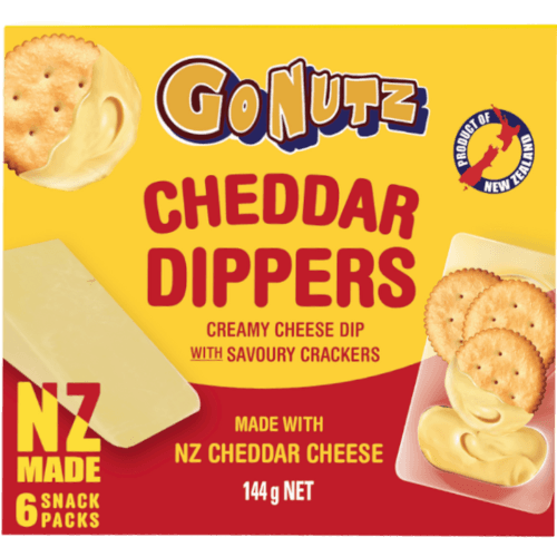 Gonutz Cheddar Dippers Creamy Cheese Dip with Savoury Crackers