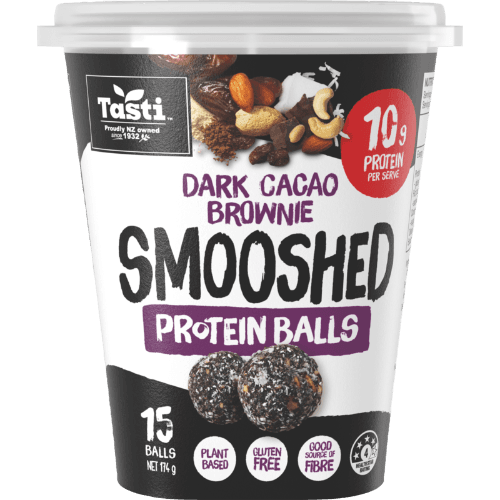 Tasti Smooshed Dark Cacao Brownie Protein Balls