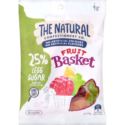 The Natural Confectionery Co. Fruit Basket 25% Less Sugar 220 g