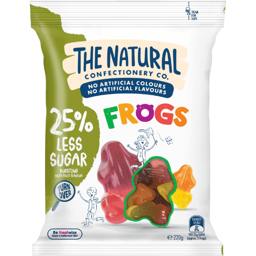 The Natural Confectionery Co. Frogs 25% Less Sugar