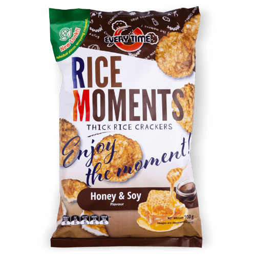 Everytime Rice Moments Honey & Soy Flavour Thick Rice Crackers 100 g