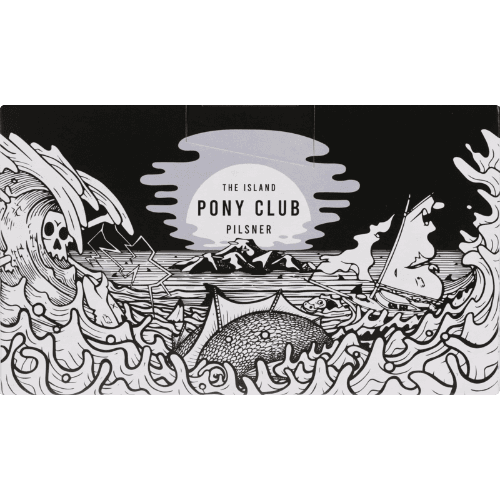The Island Pony Club Pilsner Cans