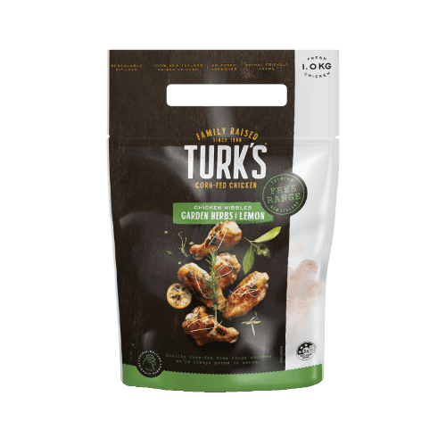 Turk's Free Range Garden Herb & Lemon Chicken Nibbles