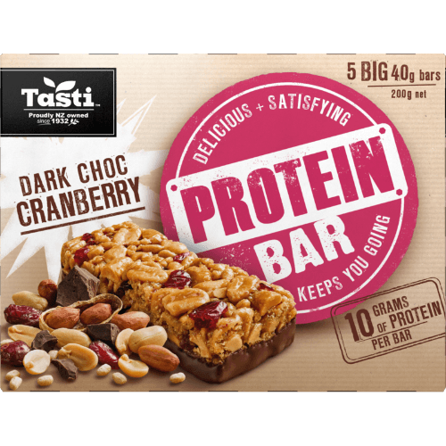 Tasti Dark Choc Cranberry Protein Bars