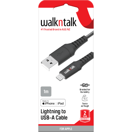 Walkn Talk Lightning Charge & Sync Black/White