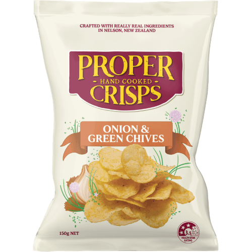Proper Crisps Onion With Green Chives Potato Crisps