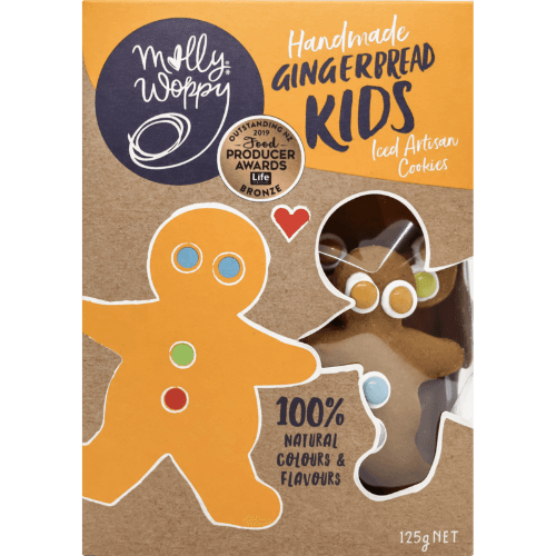 Molly Woppy Handmade Gingerbread Kids Iced Artisan Cookies