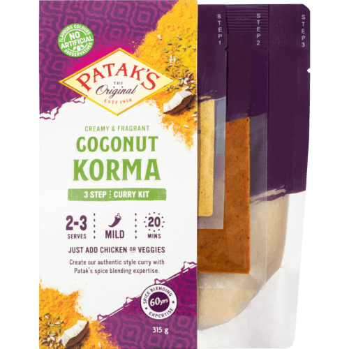 Patak's Creamy & Fragrant Coconut Korma Curry Kit