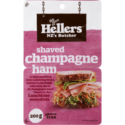 Hellers Shaved Champagne Ham