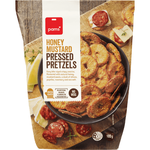 Pams Honey Mustard Pressed Pretzels