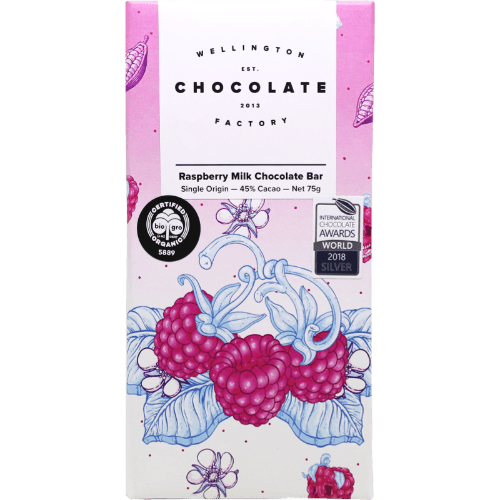 Wellington Chocolate Factory Raspberry Milk Chocolate Bar