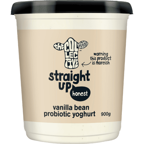 The Collective Straight Up Vanilla Bean Probiotic Yoghurt
