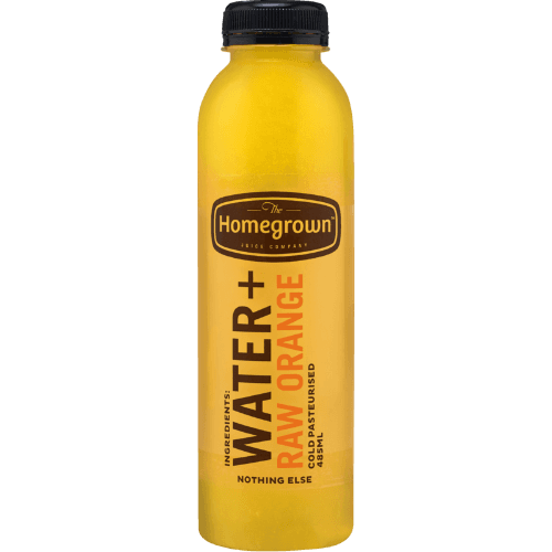 The Homegrown Juice Company Water + Raw Orange Juice 485 mL