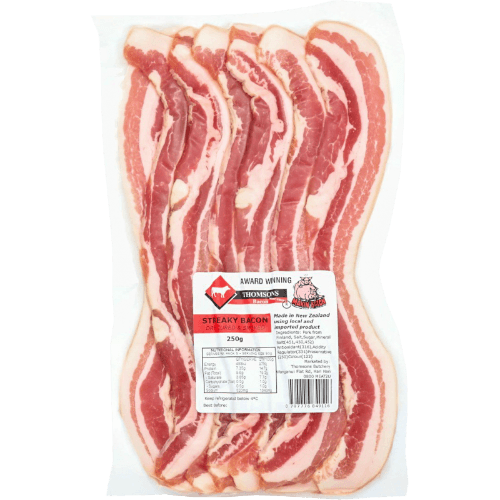 Thomson West Coast Bacon Dry Cured & Smoked Streaky Bacon