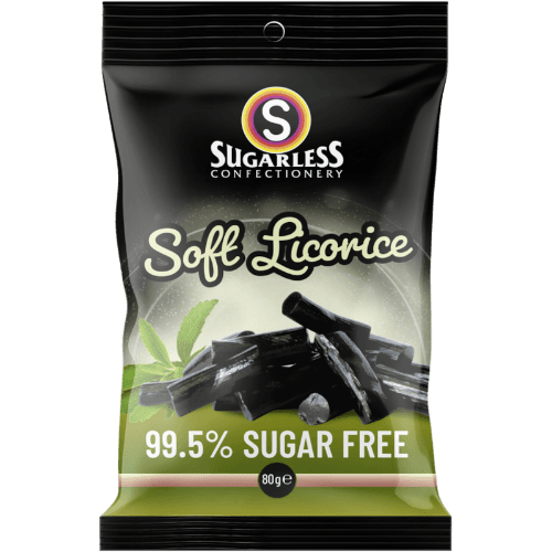 Sugarless Confectionery Soft Licorice 99.6% Sugar Free