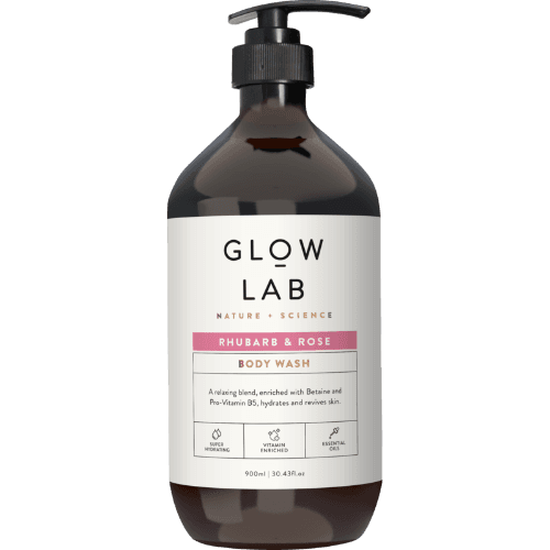 Glow Lab Rhubarb & Rose Body Wash