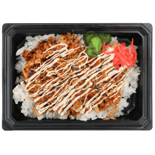 Chicken On Rice With Teriyaki Sauce & Mayo