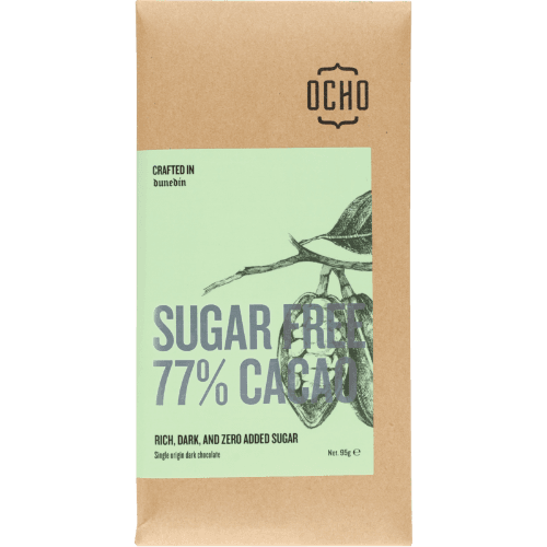 Ocho Sugar Free 77% Cacao Chocolate Block
