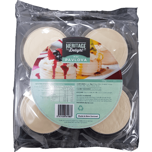 Heritage Delight Mini Pavlovas Vanilla 4 pack