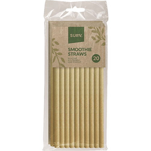 Surv Paper Smoothie Straw 20 pack