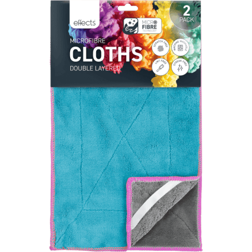 Effects Double Layer Microfibre Dishcloths
