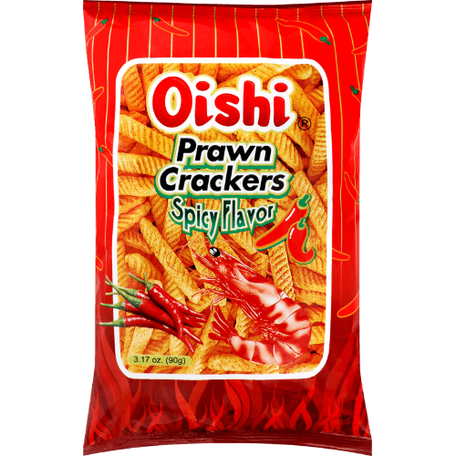 Oishi Spicy Flavour Prawn Crackers