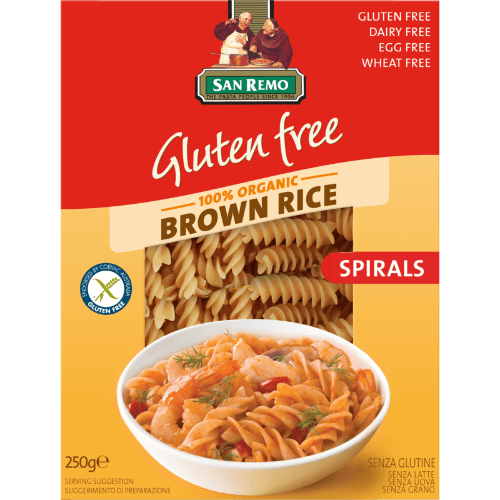 San Remo Gluten Free Brown Rice Spirals Pasta