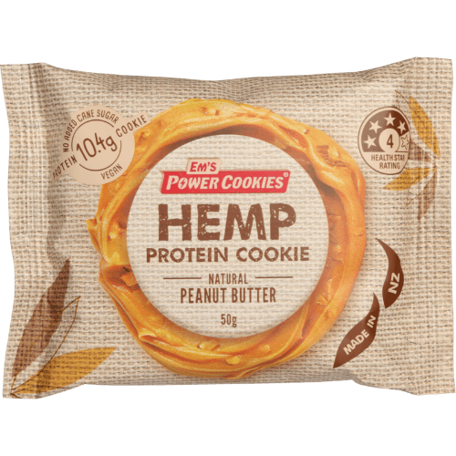 Em's Power Cookies Natural Peanut Butter Hemp Protein Cookie 50 g