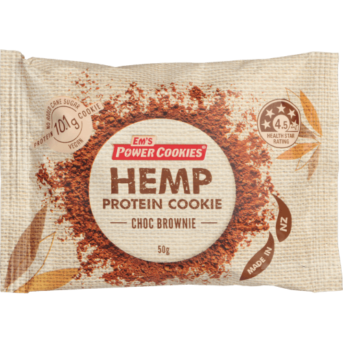 Em's Power Cookies Choc Brownie Hemp Protein Cookie 50 g