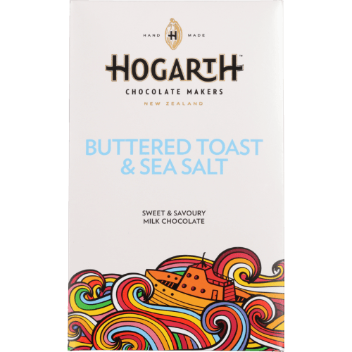 Hogarth Craft Chocolate Buttered Toast & Sea Salt Milk Chocolate Bar