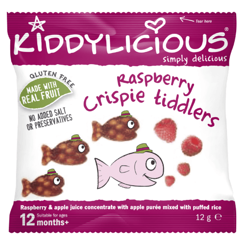 Kiddylicious Raspberry Crispie Tiddlers 12 Months +