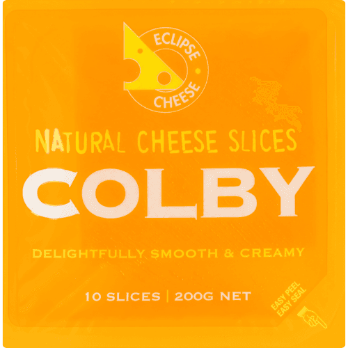Eclipse Cheese Colby Natural Cheese Slices