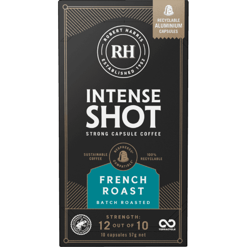 Robert Harris Intense Shot French Roast Strong Coffee Capsules